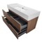 Floating Bathroom Vanity, Modern, Walnut, 48 Inch
