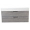 Floating Bathroom Vanity, Modern, 48 Inch, Grey Oak