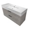 Floating Bathroom Vanity, Modern, 48 Inch, Grey Oak