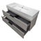 Floating Bathroom Vanity, Modern, 48 Inch, Grey Oak