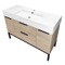 Bathroom Vanity - Modern, 48 Inch, Brown Oak, Free Standing