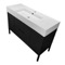 Modern Black Bathroom Vanity, 48 Inch, Free Standing