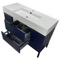 Modern Bathroom Vanity, Blue, 48 Inch, Free Standing