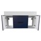48 Inch Blue Floating Bathroom Vanity, Modern