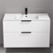 Wall Mounted Bathroom Vanity, Modern, 40 Inch
