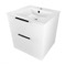 White Vanity, Wall Mounted, Modern, 24 Inch
