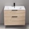Wall Mounted Bathroom Vanity, Modern, 32 Inch