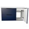Blue Wall Mounted Bathroom Vanity, Modern, 36 Inch