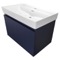 Blue Bathroom Vanity, Floating, Modern, 32 Inch