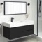 48 Inch Bathroom Vanity, Black, Floating, Modern