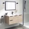 Wall Mounted Bathroom Vanity, Modern, 40 Inch