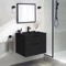 Floating Vanity - Modern, 26 Inch, Matte Black