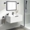 Wall Mounted Bathroom Vanity, Modern, 34 Inch