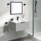 Wall Mounted Small Bathroom Vanity, Modern, 26 Inch