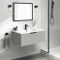 Wall Mounted Bathroom Vanity, Modern, 34 Inch