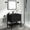 Black Free Standing Bathroom Vanity, 26 Inch