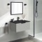 Wall Mounted Small Bathroom Vanity, 26 Inch