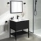 Bathroom Vanity - Modern, 26 Inch, Matte Black, Free Standing