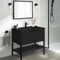 Black Free Standing Bathroom Vanity, 34 Inch