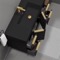 48 Inch Floating Bathroom Vanity With Black Sink - Modern, Matte Black, Gold Handles