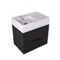 Fluted Floating Bathroom Vanity - 24 Inch, Small, Modern, Matte Black, Fluted Cabinet