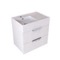 Fluted Floating Bathroom Vanity - 24 Inch, Small, Modern, Glossy White, Chrome Handles, Fluted Cabinet