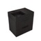 Fluted Black Floating Bathroom Vanity - 24 Inch, Small, Modern, Matte Black, Fluted Cabinet