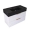 Fluted Floating Bathroom Vanity - 32 Inch, Modern, Glossy White, Gold Handles, Fluted Cabinet