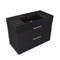 Fluted Black Floating Bathroom Vanity - 32 Inch, Modern, Matte Black, Gold Handles, Fluted Cabinet