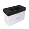 Fluted Floating Bathroom Vanity - 32 Inch, Modern, Glossy White, Chrome Handles, Fluted Cabinet