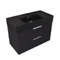Fluted Black Floating Bathroom Vanity - 32 Inch, Modern, Matte Black, Chrome Handles, Fluted Cabinet