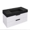 Fluted Floating Bathroom Vanity - 40 Inch, Modern, Glossy White, Fluted Cabinet