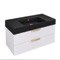 Fluted Floating Bathroom Vanity - 40 Inch, Modern, Glossy White, Chrome Handles, Fluted Cabinet