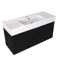 Fluted Floating Bathroom Vanity - 48 Inch, Modern, Matte Black, Fluted Cabinet