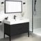 Modern Black Bathroom Vanity, 40 Inch, Free Standing