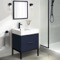 Modern Small Bathroom Vanity, Blue, 24 Inch, Free Standing