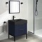 Modern Small Bathroom Vanity, Blue, 24 Inch, Free Standing