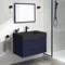Floating Vanity - Modern, 32 Inch, Navy Blue