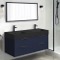 Double Floating Bathroom Vanity, Modern, Blue, 48 Inch