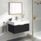 Floating Bathroom Vanity - 32 Inch, Modern, Matte Black