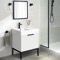 Modern Small Bathroom Vanity, 24 Inch, Free Standing