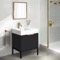 24 Inch Small Bathroom Vanity, Modern, Matte Black, Free Standing