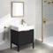 24 Inch Small Bathroom Vanity, Modern, Matte Black, Free Standing