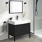 Modern Bathroom Vanity, Black, 32 Inch, Free Standing