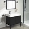 Modern Black Bathroom Vanity, 32 Inch, Free Standing