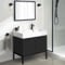 Modern Black Bathroom Vanity, 32 Inch, Free Standing
