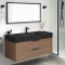 Floating Bathroom Vanity, Modern, Walnut, 48 Inch