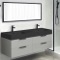 Floating Double Bathroom Vanity, 56 Inch