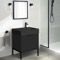 Modern Small Black Bathroom Vanity, 24 Inch, Free Standing