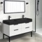 Modern Double Bathroom Vanity, 48 Inch